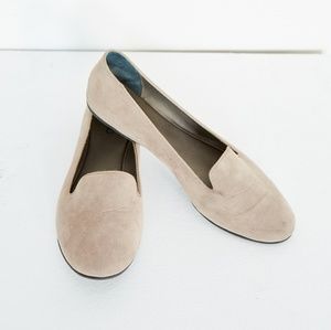 Beige flats